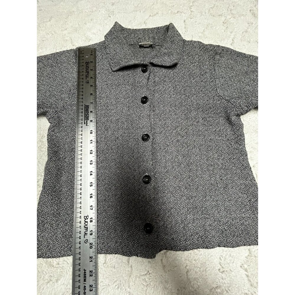 Habitat Women Button Front Jacket Small Long Sleeve Textured Cotton Blend Gray - Picture 9 of 9
